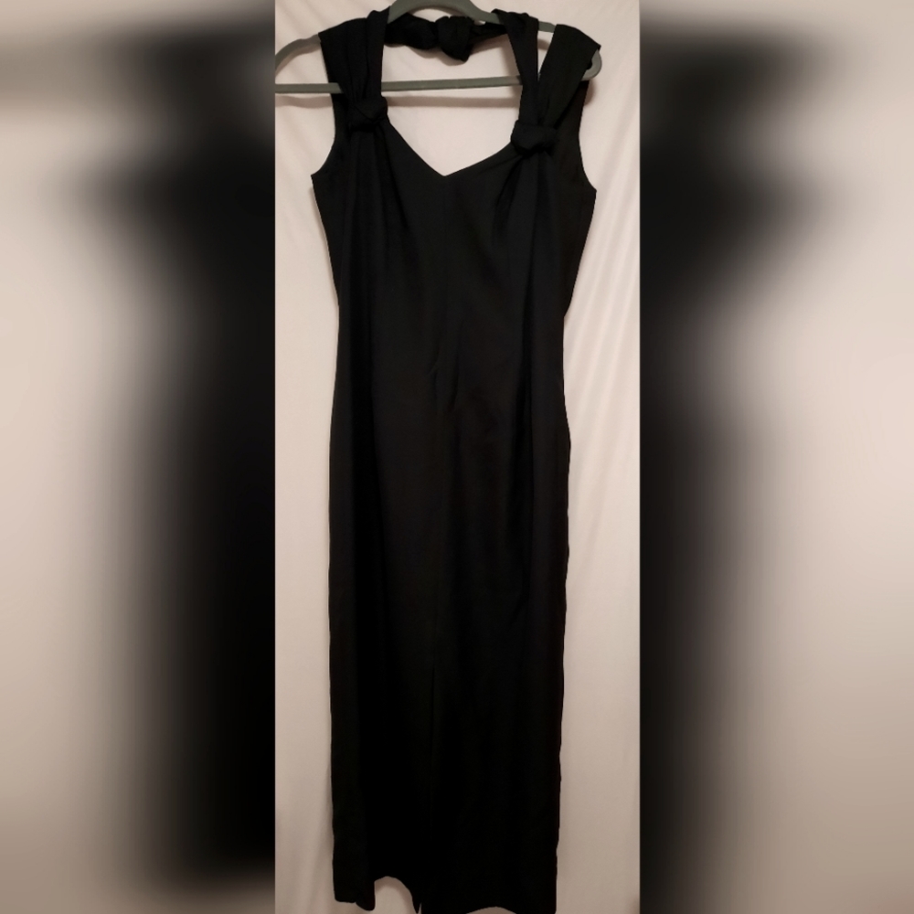Vintage Black Dress En Francais by Huey Waltzer Size 8